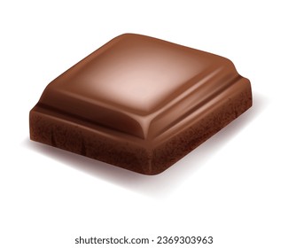 Chocolate. Pieces, shavings. 3D realistic vector set, horizontal and vertical splash of chocolate