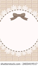 Chocolate plate and lace frame.
White chocolate