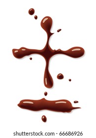 Chocolate más y signo menos