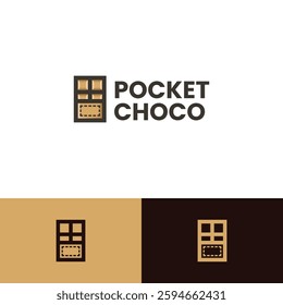 chocolate pocket vector logo design