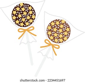 Chocolate pop and cake pops.