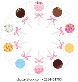 Chocolate pop and cake pops.