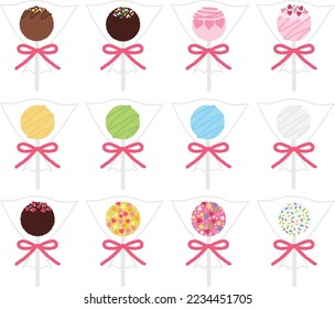 Chocolate pop and cake pops.