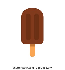 chocolate popsicle Flat Minimal vector illustration