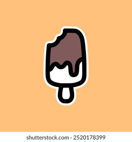 Ilustración de Vector helado de paleta de chocolate