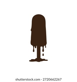 Diseño de ilustración plana de Vector de silueta de paleta de chocolate.