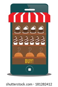 chocolate poster design, vector illustration