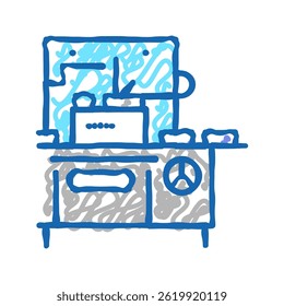 chocolate prepare automatical machine doodle icon sketch vector. chocolate prepare automatical machine sign. isolated symbol illustration