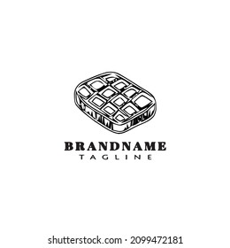 chocolate product logo cartoon design icon template cute modern isolated vector illustration