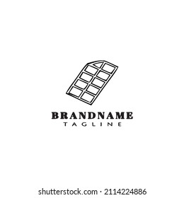 chocolate product logo cartoon design icon template black modern isolated vector
