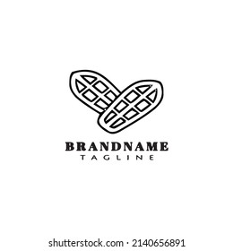 chocolate product logo cartoon design icon template black modern isolated vector cute
