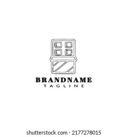 chocolate product logo cartoon design icon template black modern isolated simple illustration