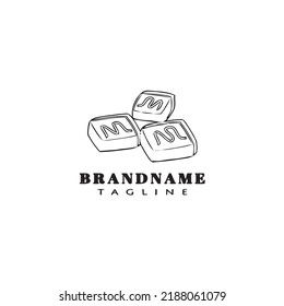 chocolate product logo cartoon icon template black modern isolated vector illustration