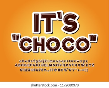 Chocolate Product Logo Typeface Font Set