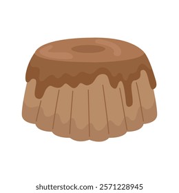chocolate pudding dessert isolated icon
