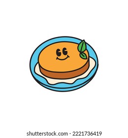 Cachorro de chocolate con ilustración vectorial fla sobre fondo blanco. Adecuado para el diseño de contenido de alimentos, frutas y verduras