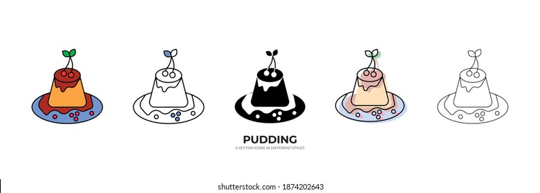 chocolate pudding vector type icon