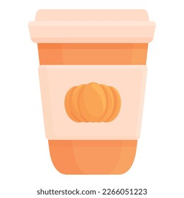 Chocolate pumpkin icon cartoon vector. Spice latte. Hot cream