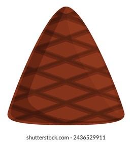 Chocolate pyramid icon cartoon vector. Food sweet party. World celebration
