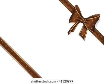 Chocolate ribbon and bow
