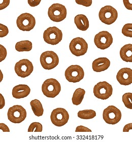  Chocolate rings seamless vector background