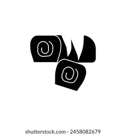 chocolate roll vector type icon