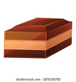 Chocolate sandwich icon. Cartoon of chocolate sandwich vector icon for web design isolated on white background