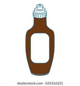 Chocolate sauce in bottle