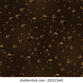 Chocolate seamless bubbles. Vector eps 10