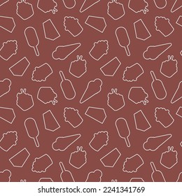Chocolate Seamless Pattern Design with Choco Decoration in Template Hand Drawn Cartoon Illustration