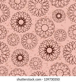 Chocolate seamless texture. Vector ornamental pattern