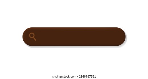 chocolate search bar vector illusion isolated on sky white background, browser search bar , eps 10,