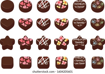 Chocolate set for Valentine's day