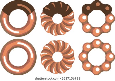 Chocolate shadow on a doughnut with a hole