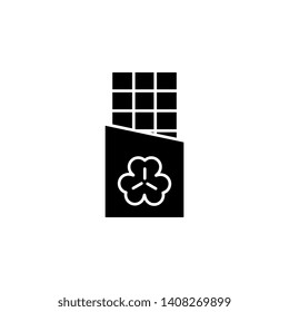 Chocolate, shamrock icon. Simple glyph, flat vector of Saint Patricks Day icons for UI and UX, website or mobile application
