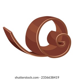 chocolate shavings. vector illustration on a white background.