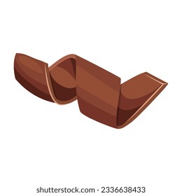 chocolate shavings. vector illustration on a white background.