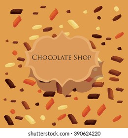 Chocolate shop poster. 