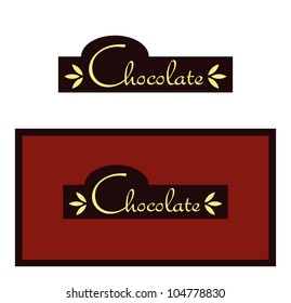 Chocolate sign, chocolate box