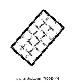 Chocolate sign. Vector. Flat style black icon on white.