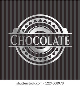 Chocolate silver emblem or badge
