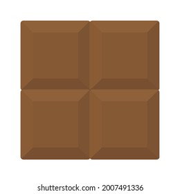 Chocolate simple illustration on white background. Sweet dessert simple concept, minimal design on valentine, for icon, logo, symbol