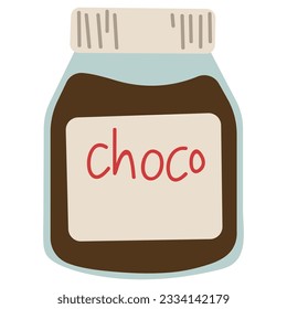 Chocolate single 1 cute on a white background, vector illustration.