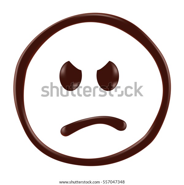 Chocolate Smiley Face On White Background Stock Vector (Royalty Free