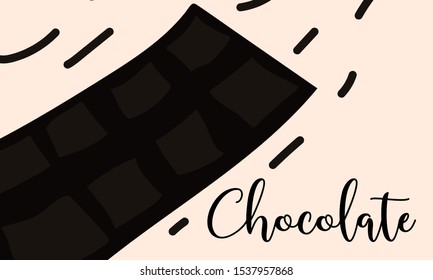 chocolate with soft color background 