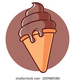 vector de ilustración de crema suave de chocolate