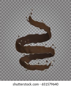 Chocolate spiral abstract splash.