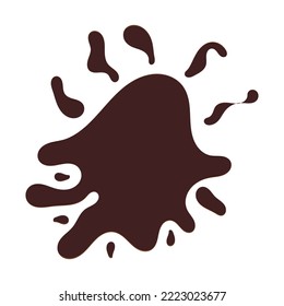 chocolate splash icon on white background