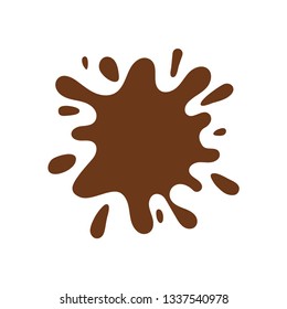 chocolate splash icon. chocolate splash icon vector on white background