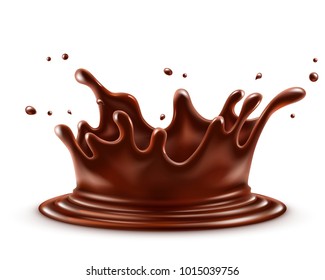 chocolate splash isolated on a white background